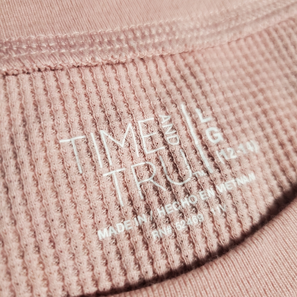 Pink Long Sleeve Ribbed Top - Picture 2 of 5